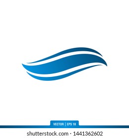 The best of Blue Wave icon vector, illustration logo template in trendy style. Suitable for many purposes.
