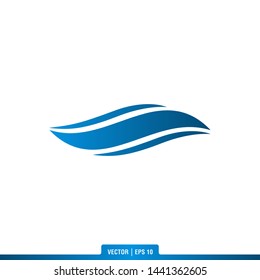 The best of Blue Wave icon vector, illustration logo template in trendy style. Suitable for many purposes.

