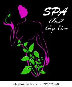 Best body care.Spa concept.Vector