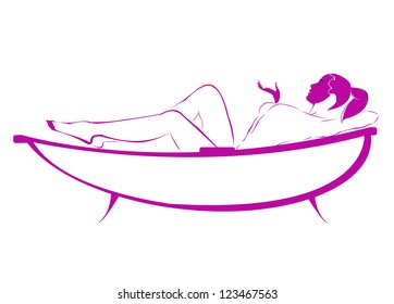Best body care.Spa concept.Vector