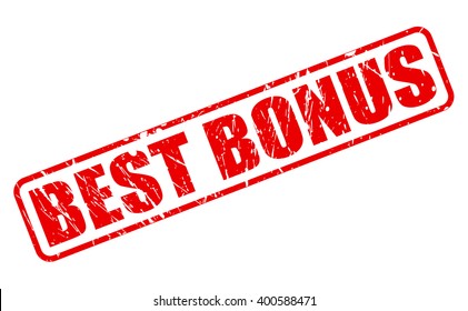 BEST BONUS RED STAMP TEXT ON WHITE