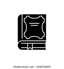 Best book black icon, vector sign on isolated background. Best book concept symbol, illustration 