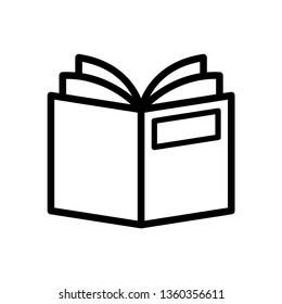 best book icon, open book icon in trendy flat style 