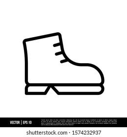 The best Boots icon vector, illustration logo template in trendy style. Suitable for many purposes.