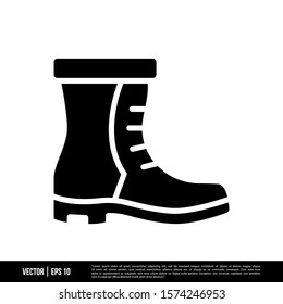 The best Boots icon vector, illustration logo template in trendy style. Suitable for many purposes.