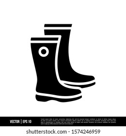 The best Boots icon vector, illustration logo template in trendy style. Suitable for many purposes.