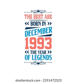 Best are born in December 1993. Born in December 1993 the legend Birthday