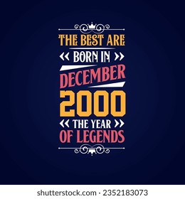 Best are born in December 2000. Born in December 2000 the legend Birthday