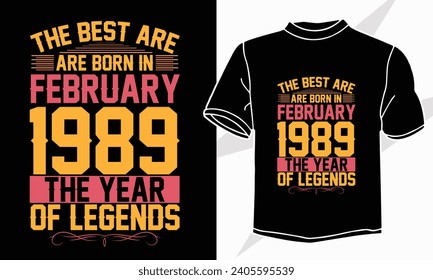 the best are born in February t shirt design