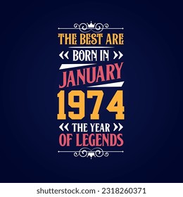 Best are born in January 1974. Born in January 1974 the legend Birthday