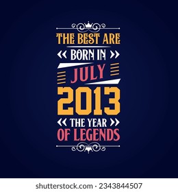 Best are born in July 2013. Born in July 2013 the legend Birthday
