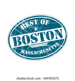 Best of  Boston grunge rubber stamp against white background