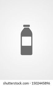The best Bottle icon vector, illustration logo template in trendy style. Can be used for many purposes. Empty plastic Bottle icon vector with blue lid.