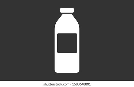 The best Bottle icon vector, illustration logo template in trendy style. Can be used for many purposes. Empty plastic Bottle icon vector with blue lid.