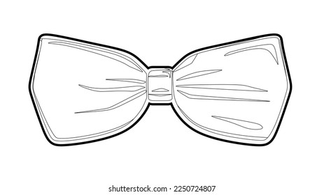 The best bow tie outline icon, vector illustration in trendy style. Editable graphic resources for many purposes.