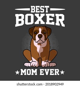 best boxer dog dad dog owner funny ri blend design vector illustration for use in design and print poster canvas