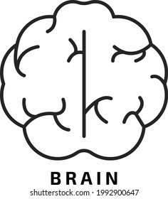 The Best Brain Organ Icon Vector, illustration logo template in trendy style