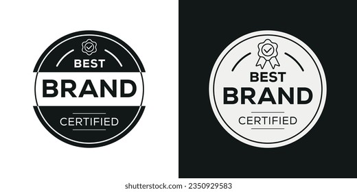 Best Brand certificated badge, vector illustration.