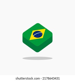 Best Brazil Flag Icon Vector Design Illustration