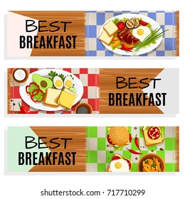 best Breakfast. banners. vector