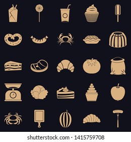 Best breakfast icons set. Simple set of 25 best breakfast vector icons for web for any design