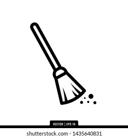 The best of Broom icon vector, illustration logo template in trendy style. Suitable for many purposes.
