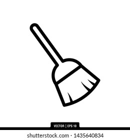 The best of Broom icon vector, illustration logo template in trendy style. Suitable for many purposes.
