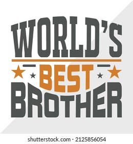 World’s Best Brother printable vector illustration