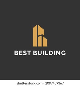 Best Building Logo Design Template, Buiding Letter B abstract