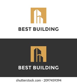 Best Building Logo Design Template, Buiding Letter B abstract