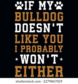 Best bulldog tshirt design vector design