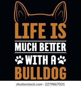 Best bulldog tshirt design vector design