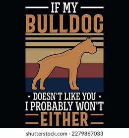 Best bulldog tshirt design vector design