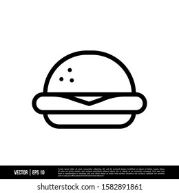The best Burger icon vector, illustration logo template in trendy style. Suitable for many purposes.