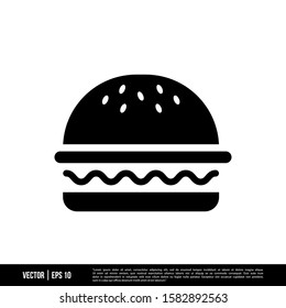 The best Burger icon vector, illustration logo template in trendy style. Suitable for many purposes.