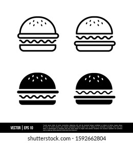 The best Burger icons vector collection, illustration logo template in trendy style. Suitable for many purposes.