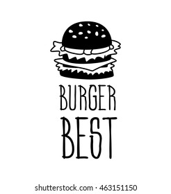 best burger simple logotype