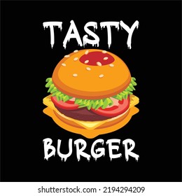 best burger t shirt design vector