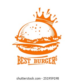 Best burgers graphic logo.