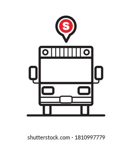 Lo mejor del vector de icono de bus, plantilla de logotipo de ilustración en estilo de moda. Adecuado para muchos fines