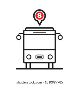 Lo mejor del vector de icono de bus, plantilla de logotipo de ilustración en estilo de moda. Adecuado para muchos fines