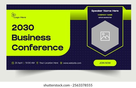 Best business webinar banner template design, online seminar web banner, fully customizable vector eps 10 file format