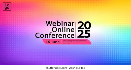 Best business yearly conference digital webinar banner template design, online meeting banner design. Web media event. Dynamic Background. Online Courses. Event Announcement. lecture promotion. vector