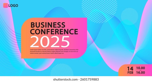 Best business yearly conference digital webinar banner template design, online meeting banner design. Web media event. Dynamic Background. Online Courses. Event Announcement. lecture promotion. vector