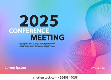 Best business yearly conference digital webinar banner template design, online meeting banner design. Web media event. Dynamic Background. Online Courses. Event Announcement. lecture promotion. vector
