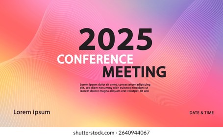 Best business yearly conference digital webinar banner template design, online meeting banner design. Web media event. Dynamic Background. Online Courses. Event Announcement. lecture promotion. vector