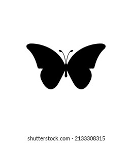 The Best butterfly silhouette image on white background. Suitable for website and application design as an icon. Especially application websites related to butterflies. Like the butterfly information