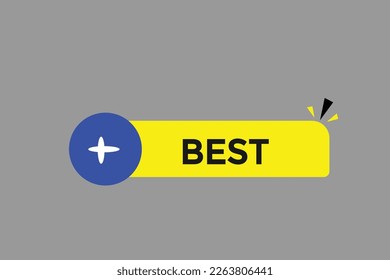 mejor vectores de botón.mejor burbuja de voz de etiqueta de signo 
