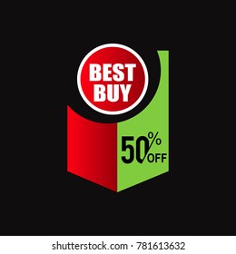 best buy 50 discount vector