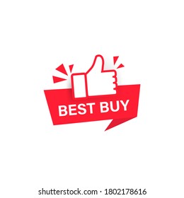 Best buy button. Vector on isolated white background. EPS 10